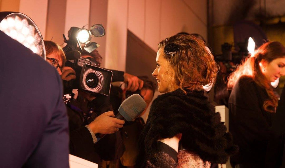 Line Vanden Bogaerde op de rode loper van Film Fest Gent