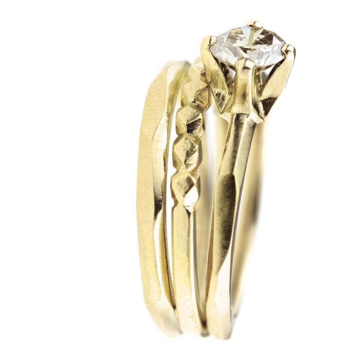 Combinatie verlovingsring en trouwring