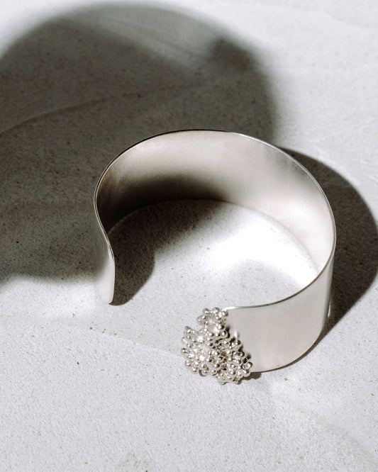 Zilveren statement arm cuff Kaviar