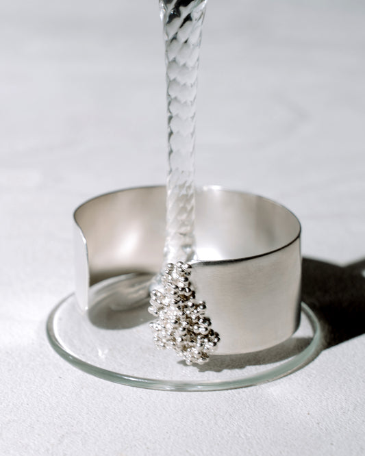 Zilveren statement arm cuff Kaviar