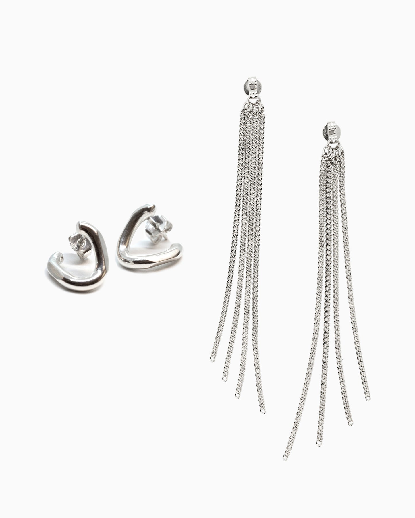 Silver Bold earrings Day To Night