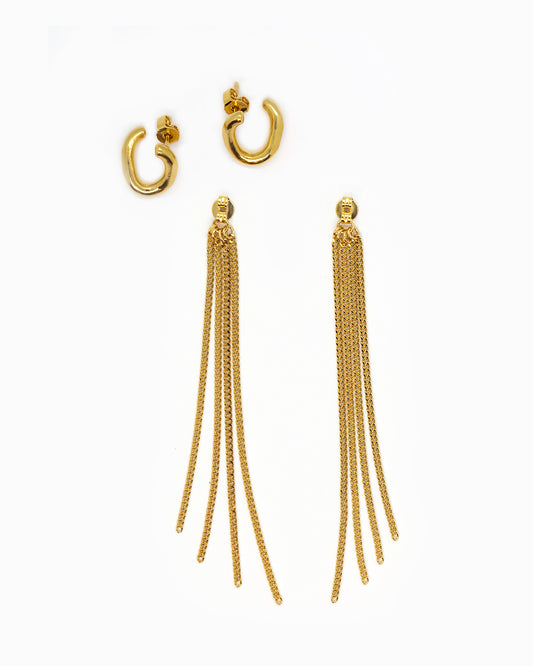 Gold-plated Bold earrings Day To Night