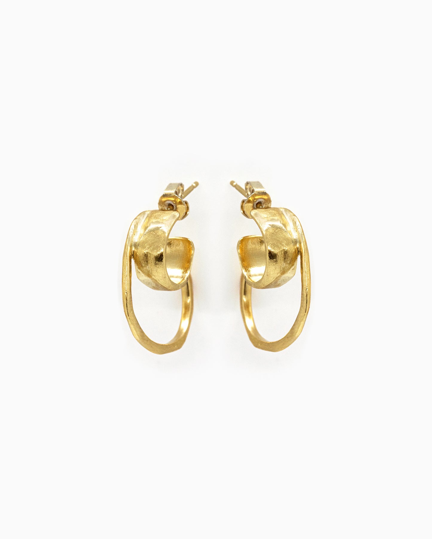 Gold-plated duo earrings Summer Kaviar