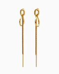 Long gold-plated earrings Bold