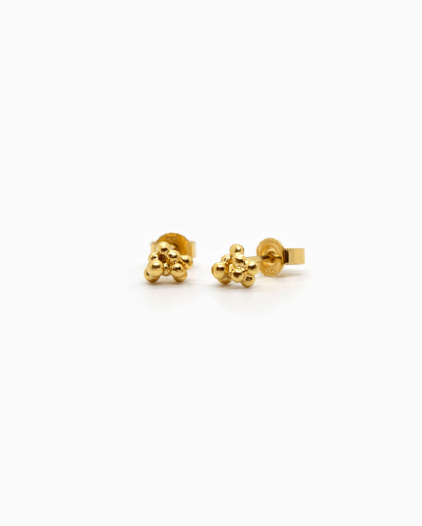 Mini earstuds Kaviar gold-plated