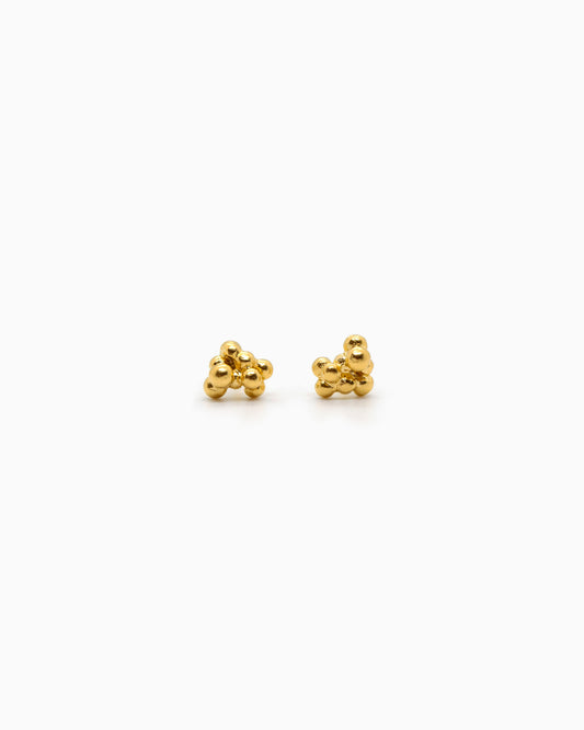 Mini earstuds Kaviar gold-plated