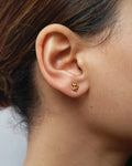 Mini earstuds Kaviar gold-plated