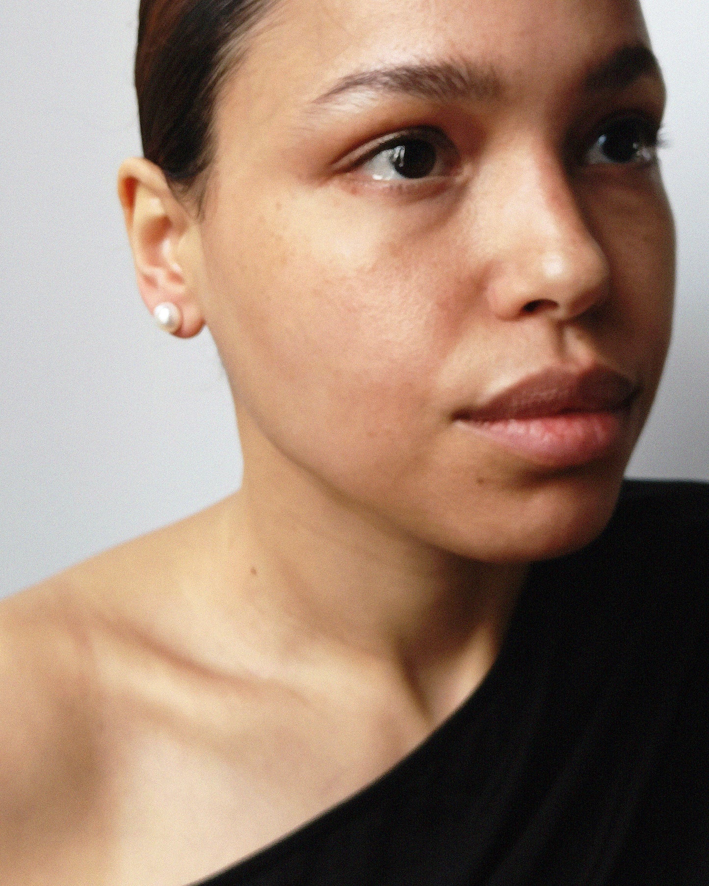 Mini pearl earstud Summer Kaviar Silver