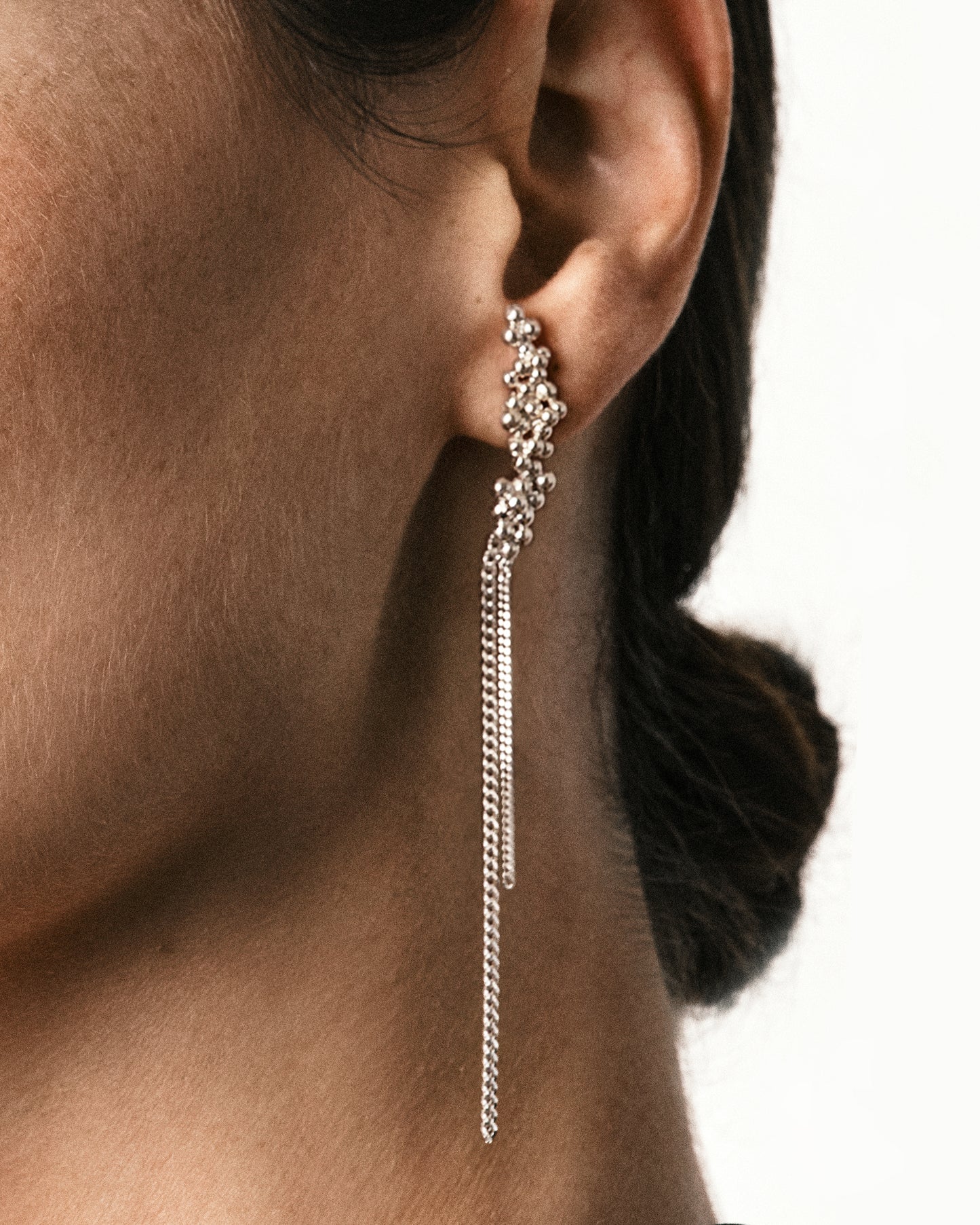 Silver earrings Kaviar