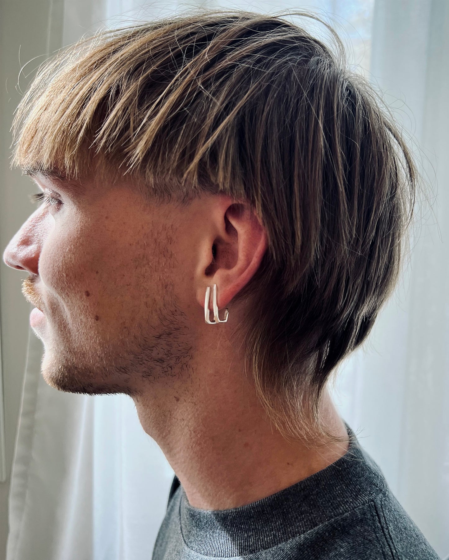 Silver Rock earrings