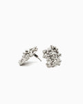 Large silver Kaviar earstuds