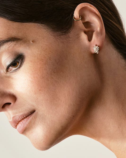 Earstuds Kaviar silver