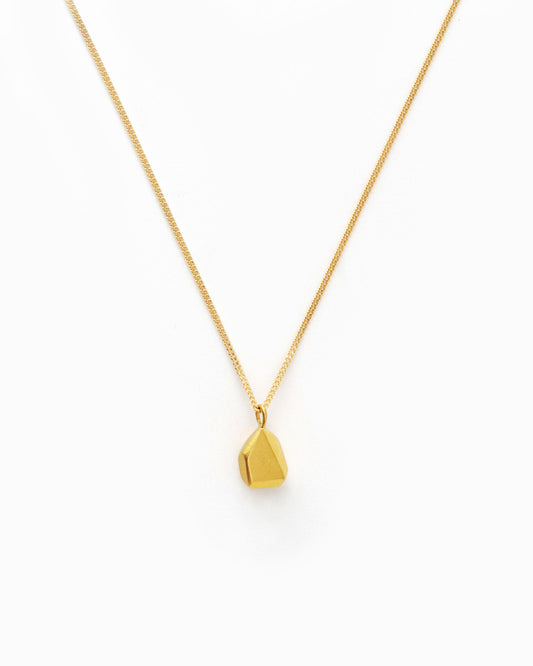 Gold-plated Small Rock Necklace