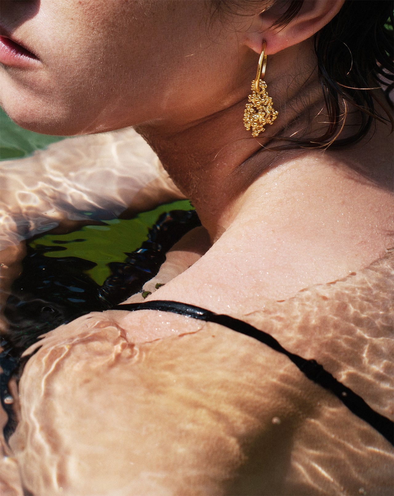 Statement earrings Kaviar gold-plated