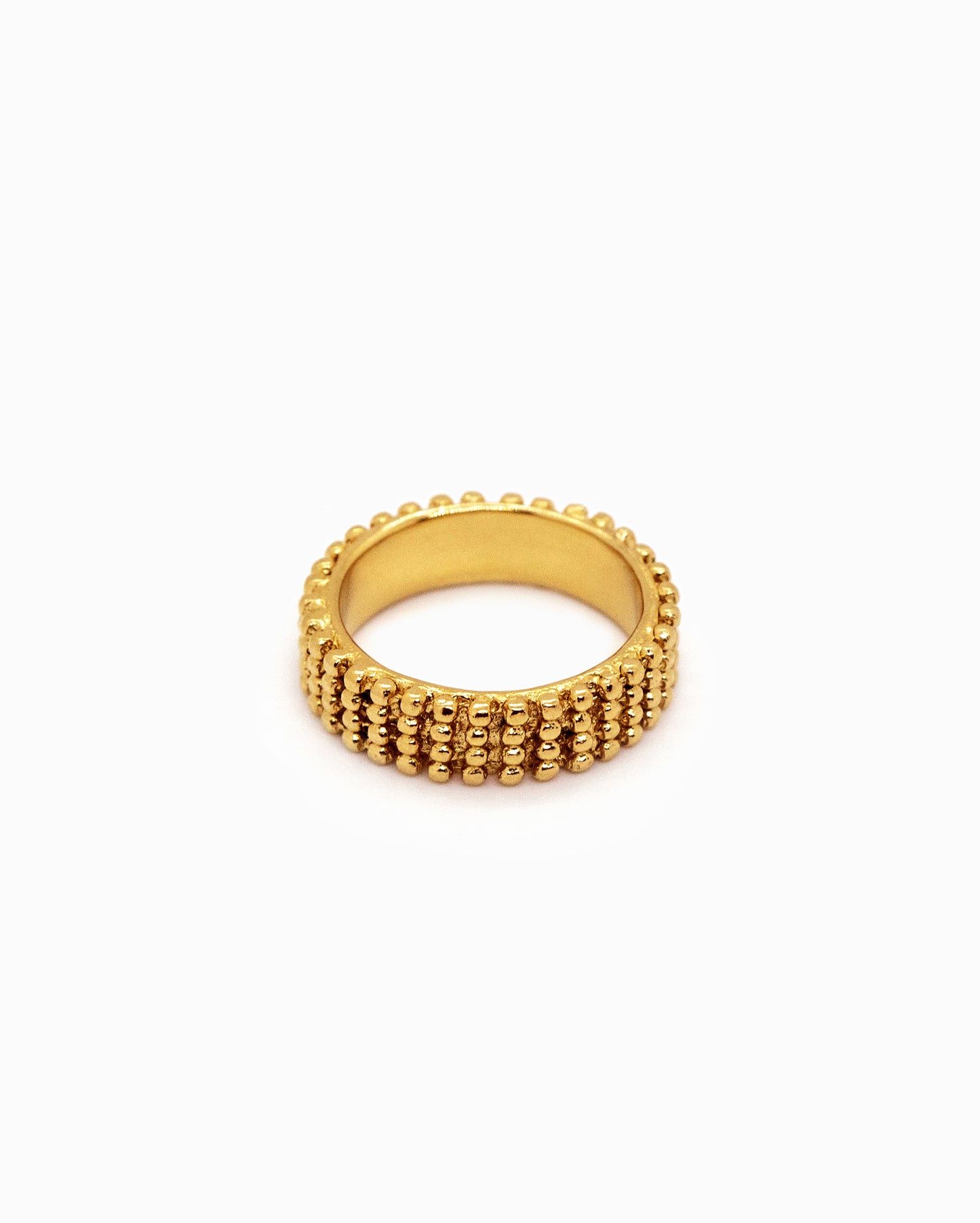 Gold-plated Kaviar ring