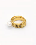Gold-plated Kaviar ring