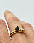 18K fairmined gold tourma Rock ring