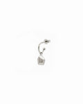 Silver large rock earrings