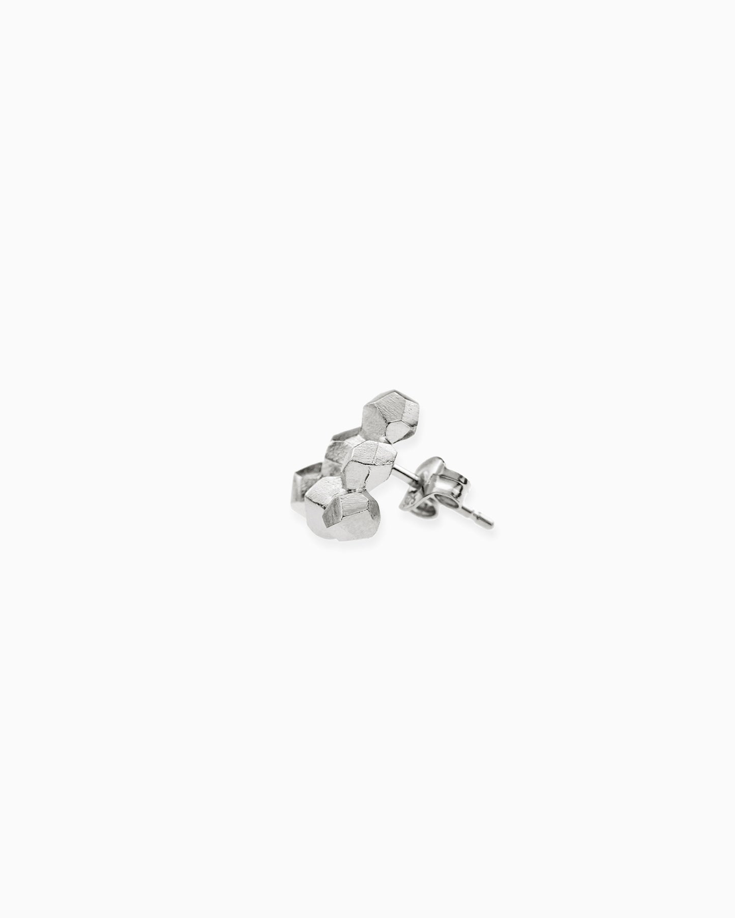 Silver triangular earstuds 6 Refined