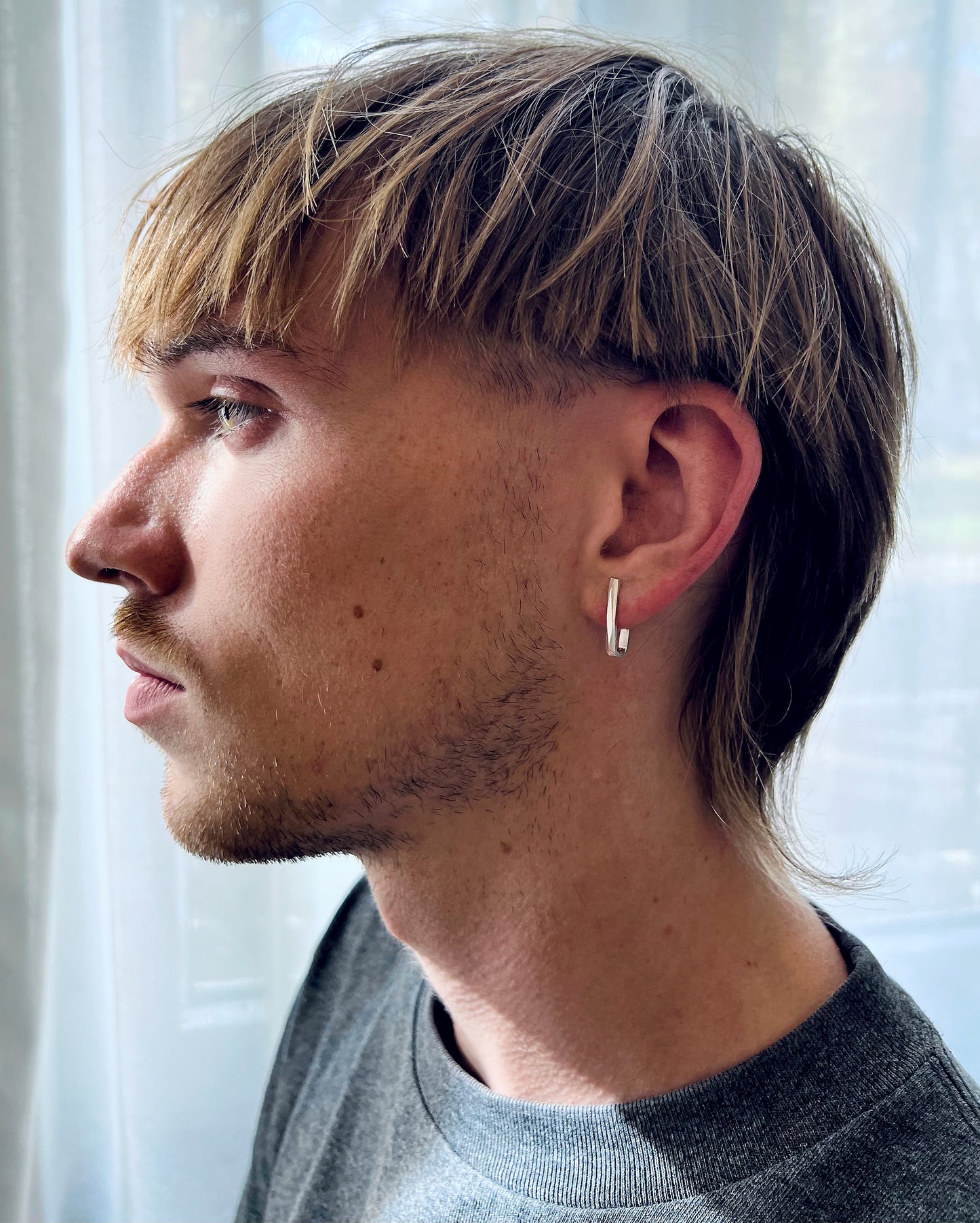 Silver Rock earrings