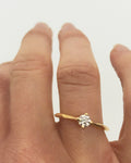 18k fairmined gold Rock ring with diamond