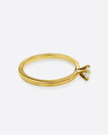 18k fairmined gold ring with white diamond