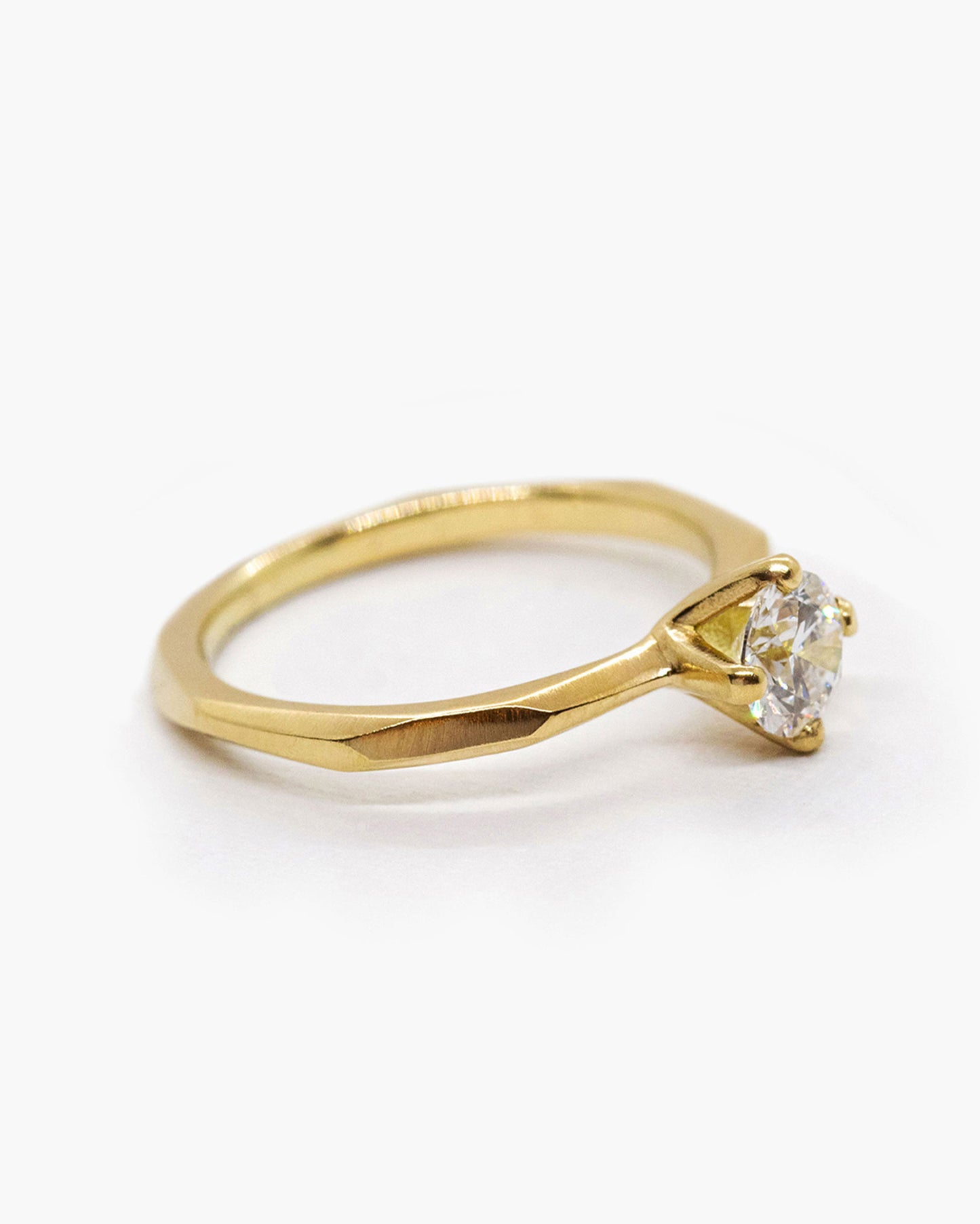 18k fairmined gold Rock ring with 0.50ct diamond