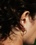 Gold-plated duo earrings Summer Kaviar