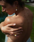 Gold-plated Summer Kaviar pearl earrings
