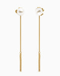 Gold-plated Summer Kaviar earrings with pearl