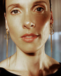Long gold-plated earrings Bold