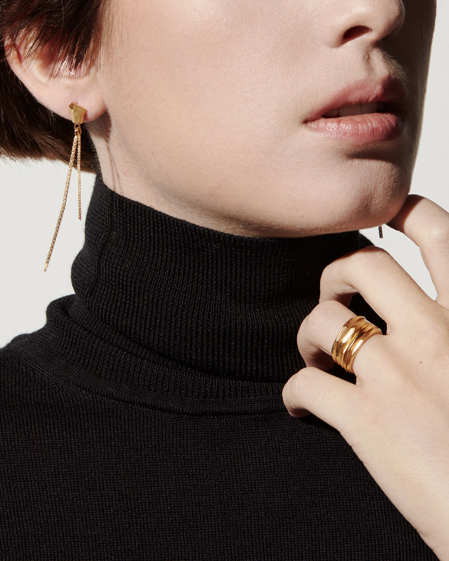 Gold-plated festive earrings Rock