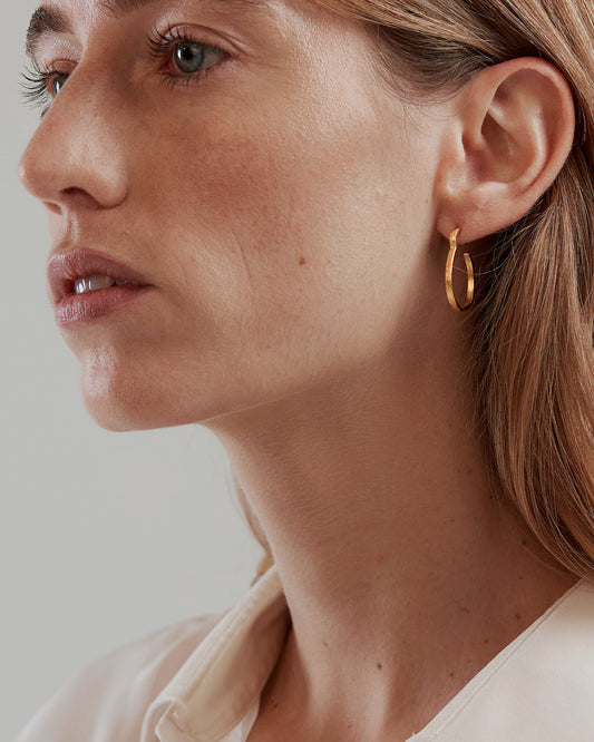 Verguld zilveren oorringen LUGA