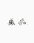 Silver triangular earstuds 6 Refined