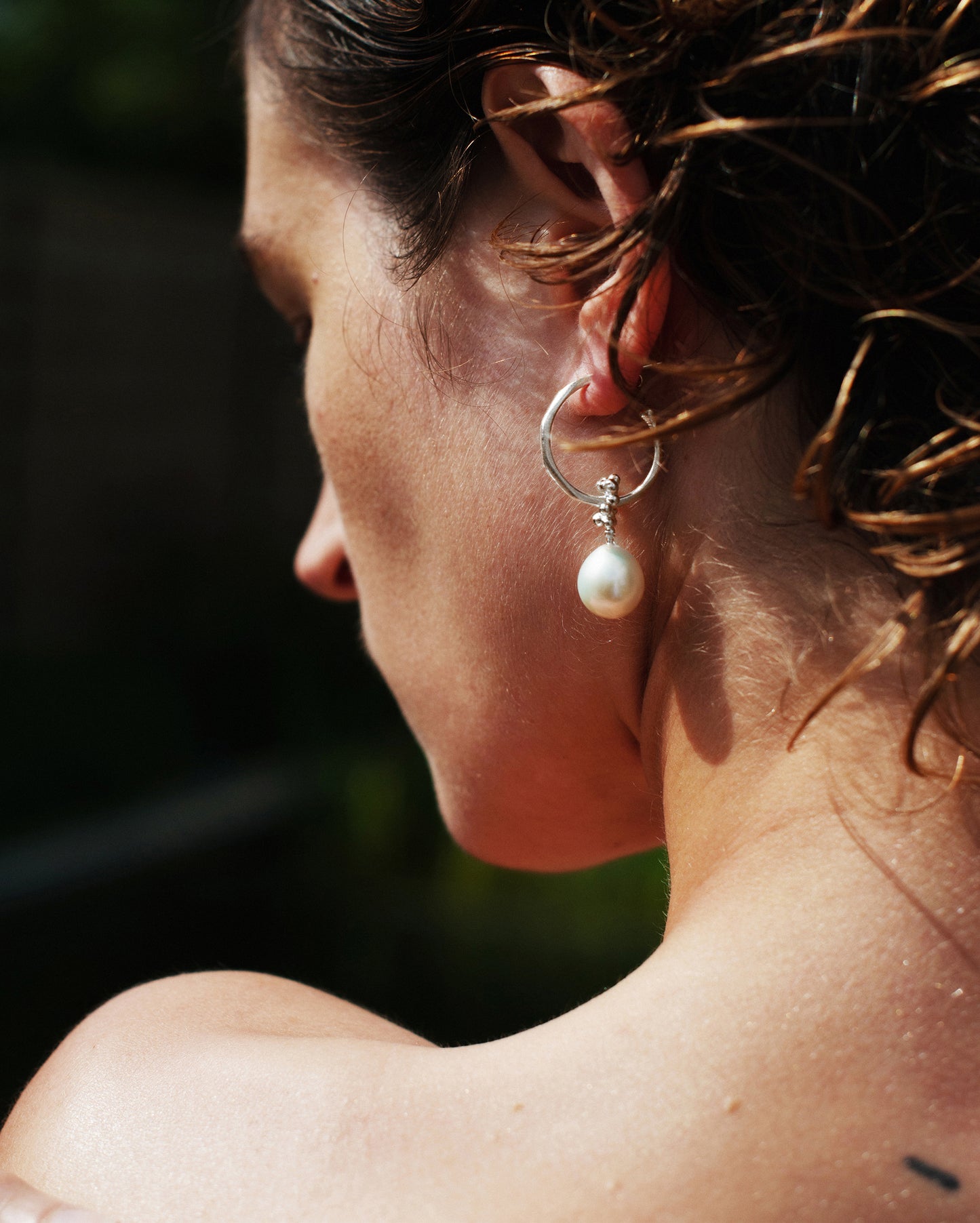 Silver Summer Kaviar pearl earrings