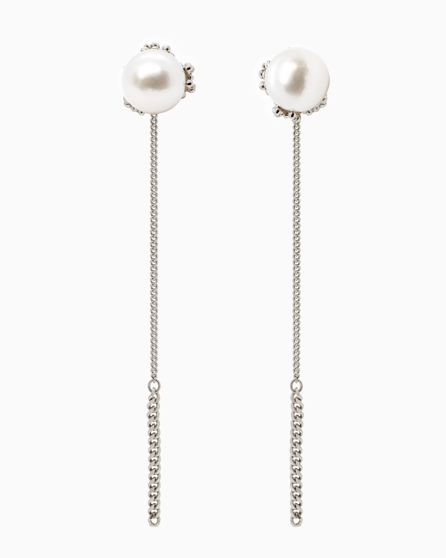 Silver Summer Kaviar earrings with pearl