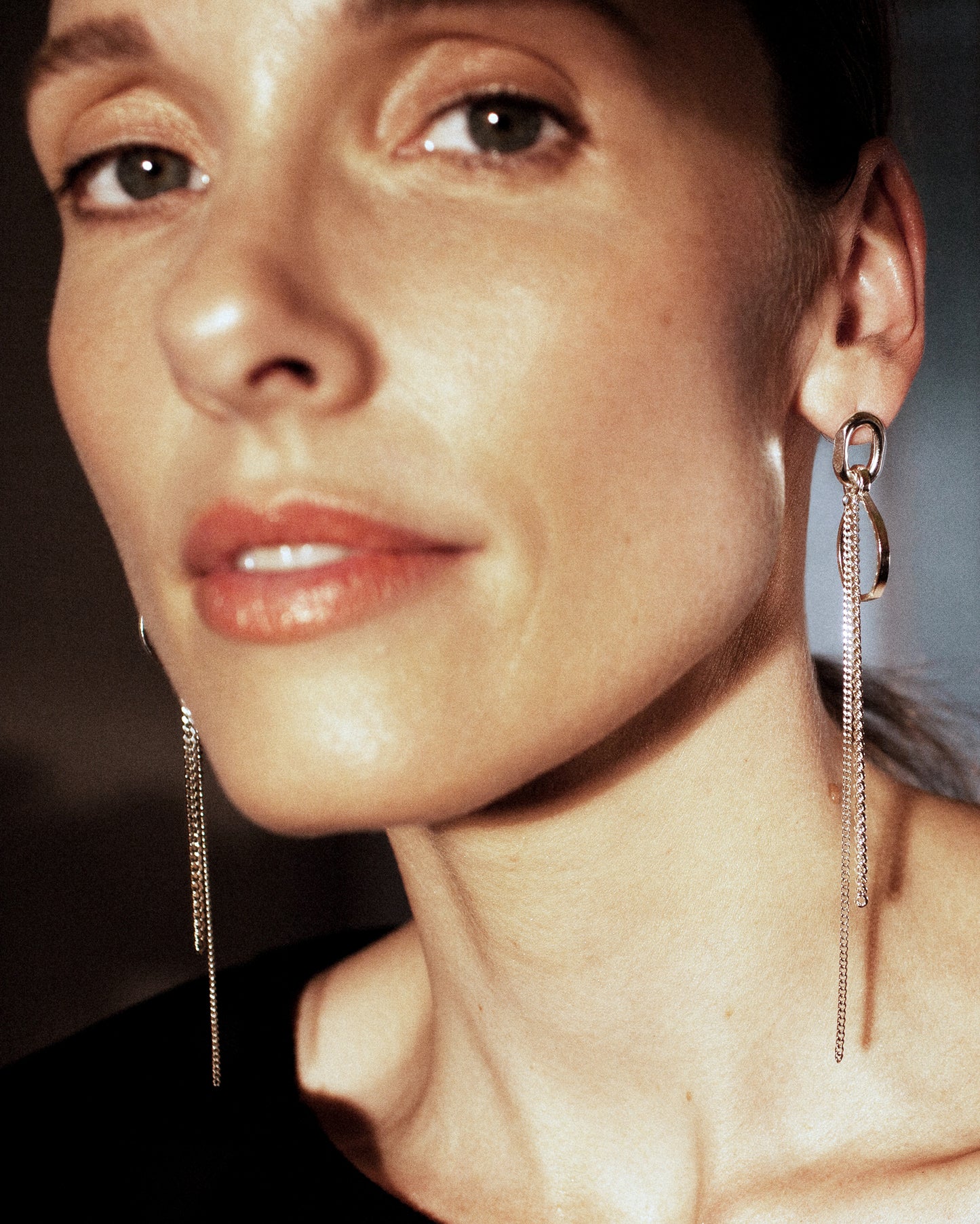 Long Silver Earrings Bold