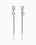 Long Silver Earrings Bold