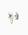 Silver combi earrings Summer Kaviar