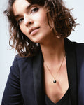 Gold-plated Kaviar necklace with black Tahiti pearl