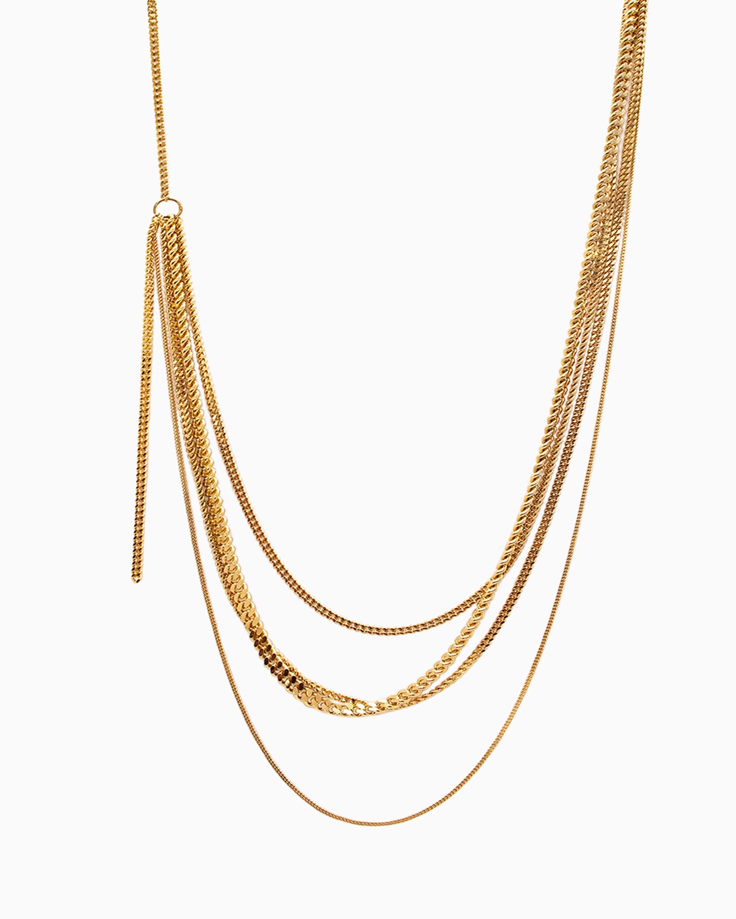 Statement necklace Kaviar gold-plated