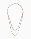 Silver duo necklace Kaviar