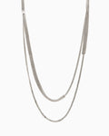 Silver duo necklace Kaviar