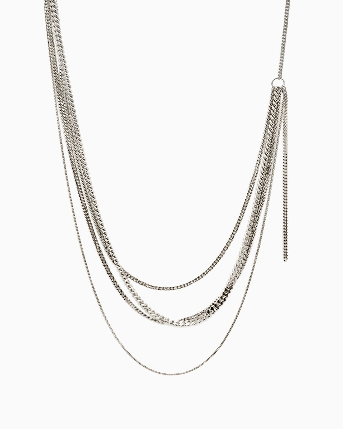 Silver statement necklace Kaviar