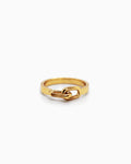 Gold-plated silver chain ring LUGA