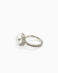 Zilveren Summer Kaviar statement ring met parel