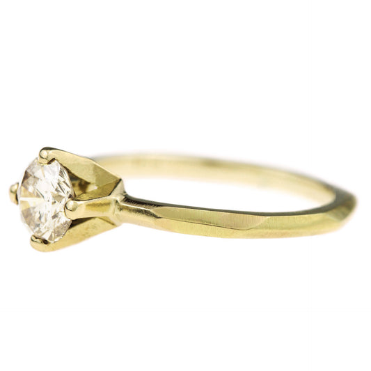 Verlovingsring met 0,60ct Champagne diamant