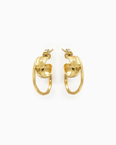 Gold-plated duo earrings Summer Kaviar