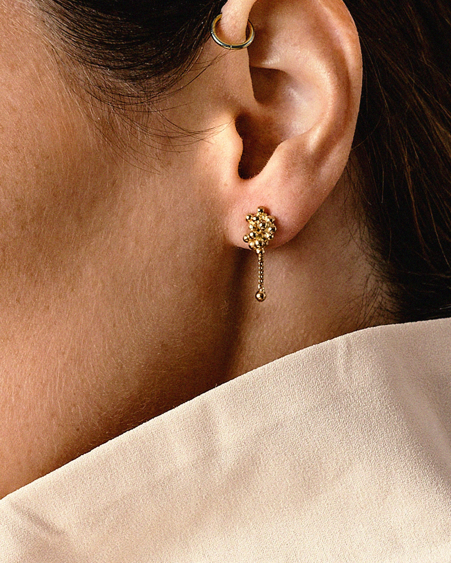 Gold-plated earstuds Kaviar