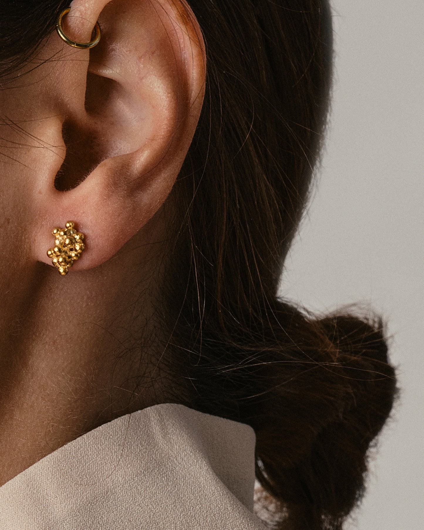 Earstuds Kaviar gold-plated